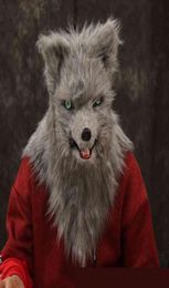 Halloween Wolf Dog Party Mask Simulation fur long hair Animal Funny Christmas Cosplay Party Fox Lion Mask Can Be Reused T2207276984781