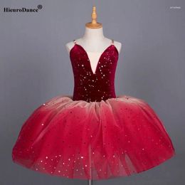 Stage Wear Blingbing Red Girls Ballet Dress Kids Costume Tutu Skirt With Adjustable Straps Ballerina Leotard Fairy Party Costumes