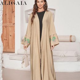 Ethnic Clothing 2024 Autumn Party Evening Robe Cardigan Abaya Long Dress Embroidery Women Muslim Moroccan Kaftan Jalabiya Islam Dubai