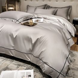 Embroidery Bedding Sets Egyptian Cotton Bed Sheet Set Luxury Duvet Cover Bedsheet Linen Pillowcase 5 Stars el Bedclothes 240425