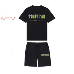 Men's T-Shirts Summer TRAPSTAR Brand High Quality Lettersprinted Cotton Tshirt Men Beach Shorts Sets Streetwear Men's Designer Sports T-Shirt Luxury T-Shirt 6786