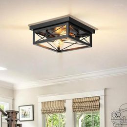 Ceiling Lights American Retro Industrial Lamp Farmhouse Corridor Dining Room Kitchen Bedroom Balcony Light