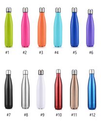 Cola Shaped Water bottle Insulated Double Wall Vacuum Heathsafety BPA Stainless Steel Highluminance Thermos Bottle 500ML8568090