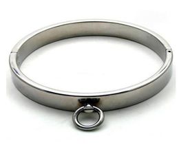 Whole Male Luxury Stainless Steel Heavy Duty Collar Thick Iron Locking Collar Mirror Polished8882744