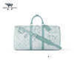 Kids Bags Luxury Brand New Men's Classic Presbyopia 3D Water Drop Print KEEPALL 5O Handbag Travel Bag M22570