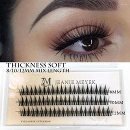 False Eyelashes SKONHED Wispy Volume 8/10/12MM Mix Length Natural Long Individual Cluster Eyelash Extension DIY Self-grafting