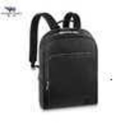 Kids Bags Luxury Brand Men's Bag Black Calf Leather Spacious Zipper Backpack M30857