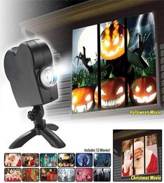 Window Projector for Halloween Christmas Window Wonderland Display Laser DJ Stage Lamp Indoor Outdoor Christmas Spotlights8533968