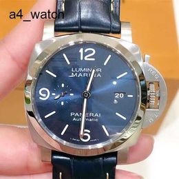 Chronograph Wrist Watch Panerai Swiss Watch Luminor Series PAM01313 Automatic Mechanical Mens Radiating Blue Plate Diving Sports Watch