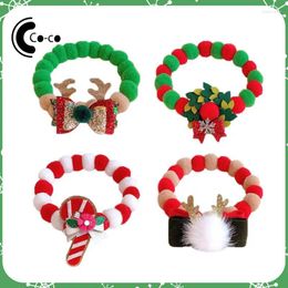Dog Apparel Bow Tie Grooming Christmas Theme Creative Universal Pet Accessories Decorate Small Hair Ball Cute Supplies
