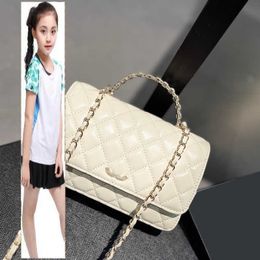Kids Bags Luxury Brand CC Bag Designer Oil Wax Leather Pearl Iridescent Colours Top Handle Totes Wallet Bags Gold Metal Chain Multi Pochette Card Holder Rhinestone Tur