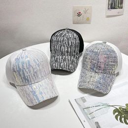 Ball Caps Summer Ladies Fashion Hundred Take Baseball Cap Sequins Mesh Breathable Sun Hat Street Rebound Sunscreen