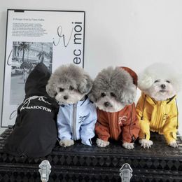 Dog Apparel Pet Clothing Fashion Accessories Trend Letter Outdoor Jacket Paired With Printed Waterproof And Warm High-end Products