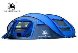 Large throw tent outdoor 34persons automatic speed open throwing pop up windproof waterproof beach camping tent large space6334246
