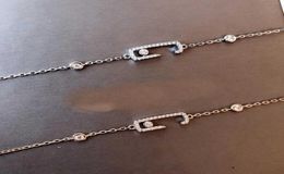 Brand Pure 925 Sterling Silver Jewellery For Women Thin Silver Chain Bracelet Praty Wedding Jewellery Slide Stone Bracelet Rose Gold6382257