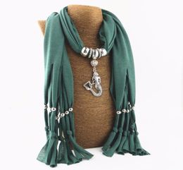 KMVEXO 2017 New Arrival Charms Bohemian Vintage Mermaid Pendant Necklaces Scarf Statement Jewellery Scarves Necklace Women Bijoux8871932