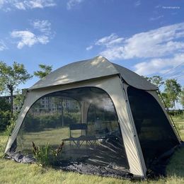 Tents And Shelters 6 Person Tent Spacious Dome Family Tall Backyard Huge Gazebo With 11mm Aluminum Poles&Big Windows