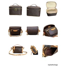 Luis Vintage Lvvl Lvity Lvse 10A Cosmetic Bag Box for Lady Wholesale Bucket Women Classic Cosmetic Case Leather Women Shoulder Bag Tote Handbag Purse Makeup Case Purs