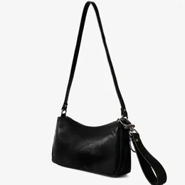 Shoulder Bags Designer Solid Color Armpit Bag Women Brands Pu Leather Women's Handbag Clutch Tote Crossbody For 2024