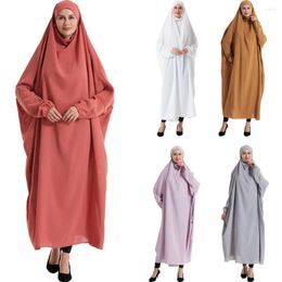 Ethnic Clothing One Piece Prayer Dress Eid Muslim Women Hooded Abaya Islamic Overhead Kaftan Arabic Robe Ramadan Garment Abayas Burqa
