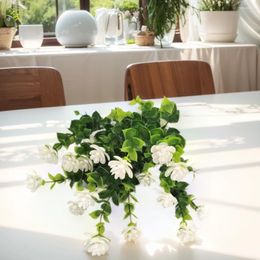 Decorative Flowers 1 Bundle Outdoor UV Resistant Artificial Greenery Shrubs Plants Fake Flower For Wedding Kitchen Office Decor Kunstbloem