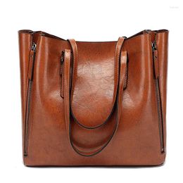 Shoulder Bags Genuine Leather Women Totes Luxury Handbags Double Zipper Design Ladies Designer Real Cowhide Handbag Sac C1202