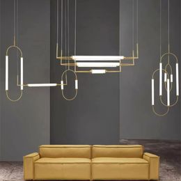 LED Artistic White Clips Gold Chrome Black Designer Hanging Lamps Suspension Luminaire Lampen Pendant Light For Dinning Room