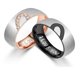 2021 couple rings European and American new half peach mood I LOVE YOU1692353