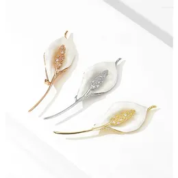 Brooches High-end Elegant Women's Luxury Temperament Flower Pins Simple Design Corsage Women Men Suit Accessories