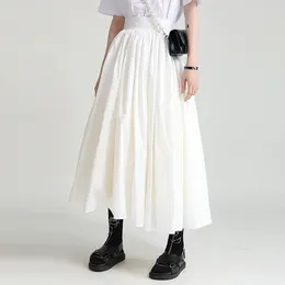 Skirts Johnature 2024 Summer Inner Patchwork Heavy Industry Fluffy White Fashion Multi-layer Large Swing A-line Women