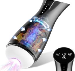 Automatic Sucking Male Masturbator Voice Interactive Real Blowjob Vagina Vacuum Vibration Heating Pulse Adult Sex Toys for Men 2202943211