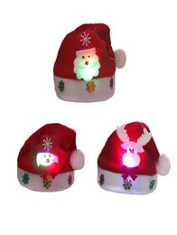 Child LED Christmas Santa Claus Hats Reindeer Snowman Cap Party Costume Xmas Gifts Night Lamp Decoration for Kids Adult a461607379