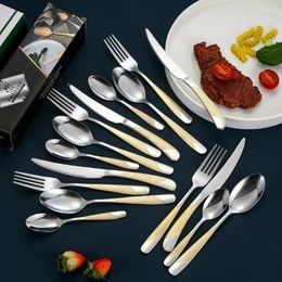 Dinnerware Sets Cutlery Set Stainless Steel Star Diamond Knife Fork And Spoon Gift Complete 24 Pieces Gifts