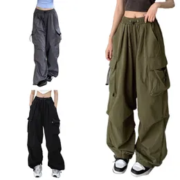 Women's Pants Oversized Cargo Parachute Women Streetwear Vintage Y2k Hip Hop Wide Leg Baggy Sweatpants Techwear Pantalones De Mujer