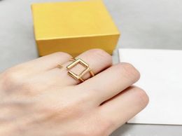 Fashion Women Ring Designer Jewelry Simple Golden Rings Womens Luxury Letter F Rings Designers Party Lady Ornament With Box 2204153169281