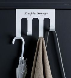 Hooks1 Behind Hook Hoodie Storage Steel 4 Clothes Hat Scarf Carbon Hanger Coat Hooks Hat Towel Door Sjuoq7569097