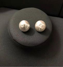 With Side Stones New Freshwater Pearl Round Simple High grade Versatile Earrings Brass 925 Silver Needle6395150