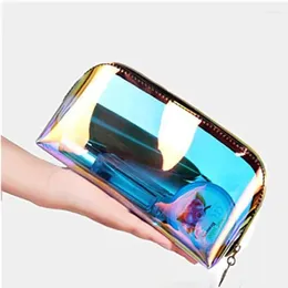 Evening Bags Laser Cosmetic Bag 2014 Fashion Female Clutch Cosmetics Semicircle Travel Buggy Dumpling Shaped Transparent Wash