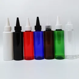 Storage Bottles 50pcs 100ml Black/Transparent Pointed Mouth Top Cap Plastic Bottle Containers DIY Painting Lubricating Oil