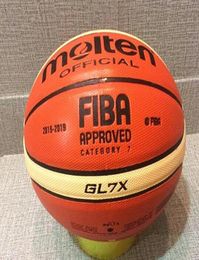 Whole or retail NEW Brand Cheap GL7X Basketball Ball PU Materia Official Size7 Basketball With Net Bag Needle4673368