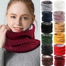 Scarves Fleece Lined Scarf Thermal Snood Neck Warmer Winter Outdoor Windproof Ski Cycling Circle Loop Men Women Gifts