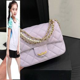 Kids Bags Luxury Brand CC Bag 24P Classic Mini Flap Quilted cf Pearls Chain Bags Lambskin Gold Metal Hardware Matelasse Crossbody Shoulder Handbags 4 Colors Daily Out
