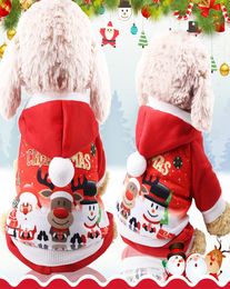 Merry Christmas Pet Dress 6 Size Elk Santa Puppy Suit Classic Euramerican Pet Dog Christmas Clothes Pets Apparel Whole DH03196060793