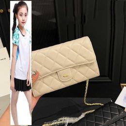 Kids Bags Luxury Brand CC Bag Womens LambskinCowhide Classic Mini Flap WOC Quilted Bags Long Wallet Phone Card Holder Multci Pochette Purse GHW Crossbody Shoulder Ha