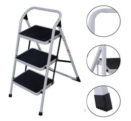 NEW Protable 3 Step Ladder Folding Non Slip Safety Tread Heavy Duty Industrial Home building materials3898628