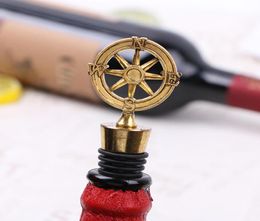 New Arrival Wedding Favours Rudder Wine Bottle Stopper Nautical Themed Compass Wedding Shower Favours SEA HHE42163026796