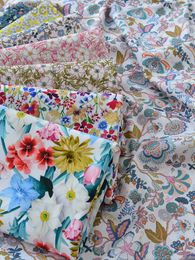 Fabric 50s Poplin Floral Pastoral Printed Fabric for Sewing Clothes Clothing Skirt Dress Childrens Clothing by Half Metre d240503