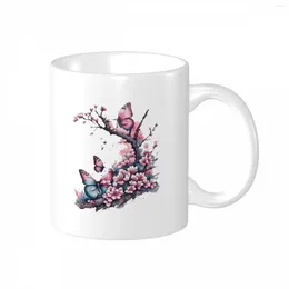 Mugs FlowersPersonalized MugButterflies Custom Text Po Name Gift Coffee Funny Day Ceramic