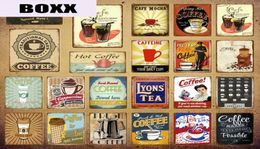 Fresh Brewed Coffee Metal Signs Loyns Tea Mocha Poster For Bar Pub Restaurant Home Cafe Shop Decor Vintage Wall Plaque YI1454099899