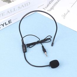 Microphones Portable Screw Thread Head-mounted Headset Microphone Wired 3.5mm Plug Speech Mic For Teaching Meeting Bee Ear